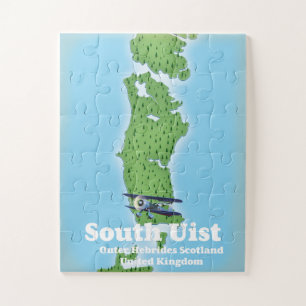 South Uist Outer Hebrides Scotland kaart Legpuzzel