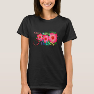 South Walton Florida Tropical Flowers Familie Vaca T-shirt