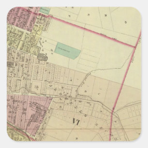 South Wheeling, vijfde, zesde en achtste naar acht Vierkante Sticker