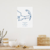 South Yarmouth Wedding Modern Guest Book Poster (Keuken)