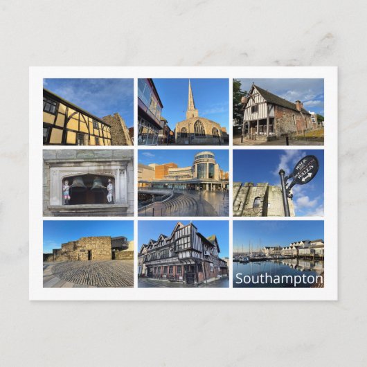 Southampton Holiday Postcard Feestdagenkaart (Voorkant)