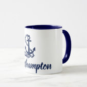Southampton - Maritieme stijl blauw en witte Mok (Voorkant rechts)