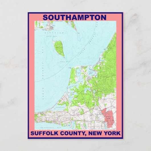 Southampton Village NY Carte Vintage ca. 1956 (Devant)