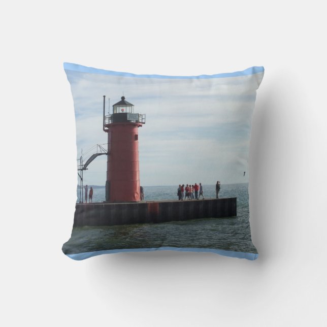 Southaven Michigan Lighthouse Pillow Kussen (Voorkant)