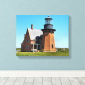 Southeast Lighthouse, Block Island Wrapped Canvas (Insitu (Houten vloer))