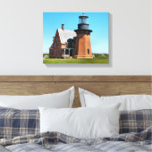 Southeast Lighthouse, Block Island Wrapped Canvas Afdruk (Insitu (Slaapkamer))