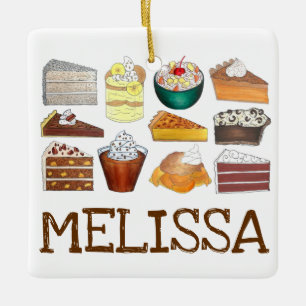 Southern Bakery Food Desserts USA American South Keramisch Ornament