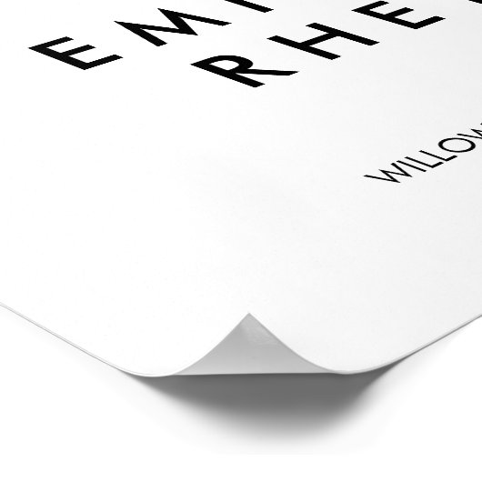 Southern Belle Calligraphy Welcome Wedding Poster (Hoek)