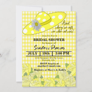 Southern Belle Kentucky Derby Hoed Bruidsdouche Kaart