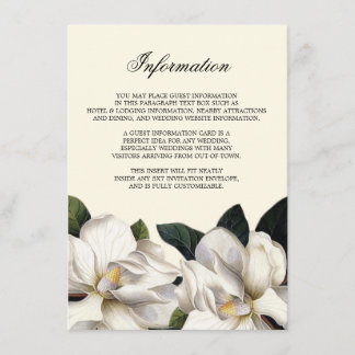 Southern Botanical Wedding Informatie invoegen Informatiekaartje