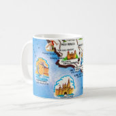 Southern California Map Mug Koffiemok (Voorkant links)