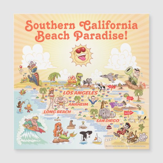 Southern California Souvenir Magnet (Voorkant)