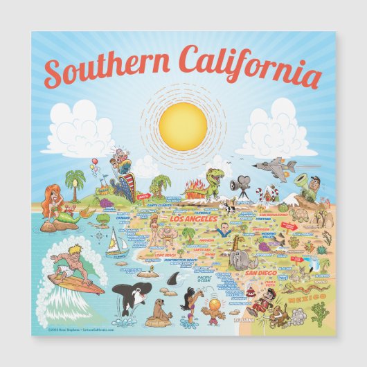 Southern California Souvenir Magnet (Voorkant)