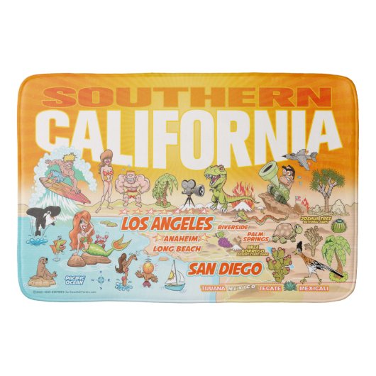 Southern California Sunset Bath Mat (Voorkant)