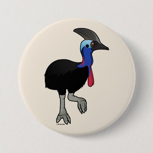 Southern Cassowary Ronde Button 7,6 Cm (Voorkant)