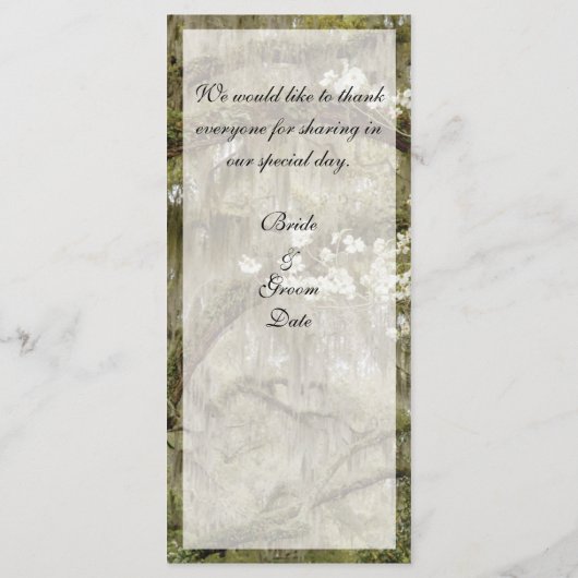 Southern Charm Menu Kaart (Achterkant)