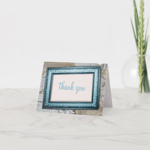 Southern Country Blue Rustic Bedankkaart