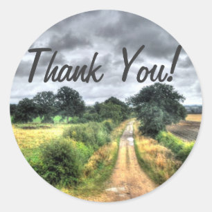 Southern England Country Lane Dank u Ronde Sticker