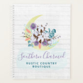 Southern Floral Cotton Moon & Rustic Wood Country (Devant)