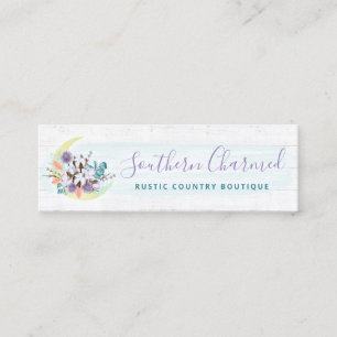 Southern Floral Cotton Moon & Wood Social Media Mini Visitekaartje