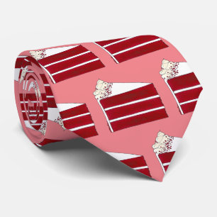 Southern Food Red Velvet Layer Cake Slice Bakkerij Stropdas