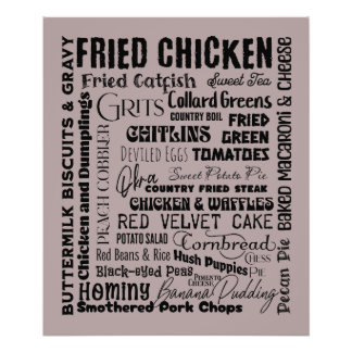 Southern Foods Foto Afdruk