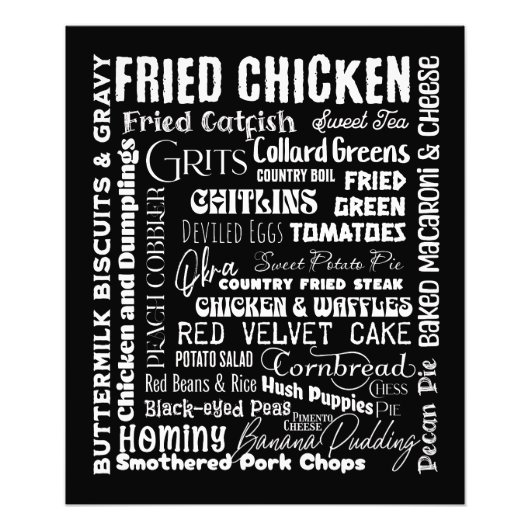 Southern Foods Foto Afdruk (Voorkant)