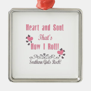 Southern Girls Rock Metalen Ornament