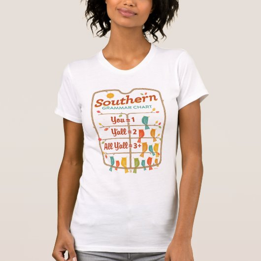 Southern Grammar Chart T-shirt (Voorkant)