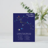 Southern Hemisphere Constellation Centaurus Briefkaart (Staand voorkant)