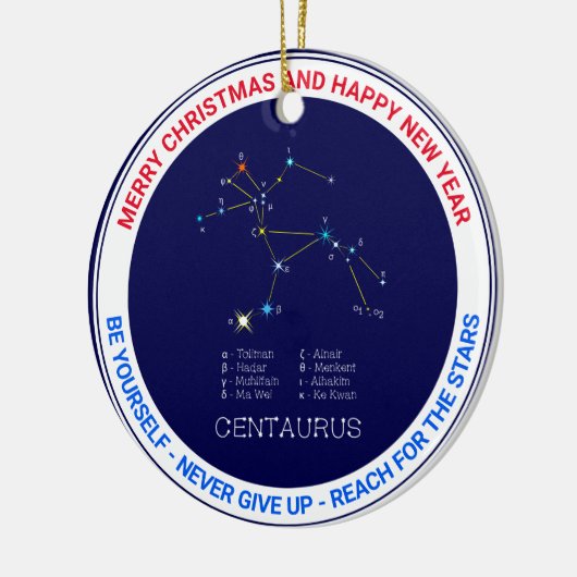Southern Hemisphere Constellation Centaurus Keramisch Ornament (Links)