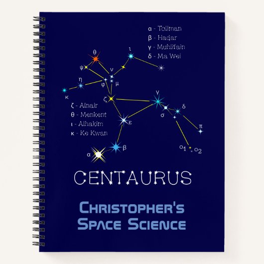 Southern Hemisphere Constellation Centaurus Notitieboek (Voorkant)
