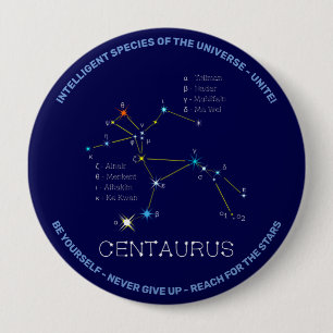 Southern Hemisphere Constellation Centaurus Ronde Button 4,0 Cm
