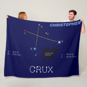 Southern Hemisphere Constellation Crux Fleece Deken