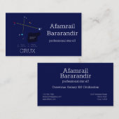 Southern Hemisphere Constellation Crux Visitekaartje (Voorkant / Achterkant)