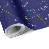 Southern Hemisphere Constellation Lepus Cadeaupapier (Rol Hoek)