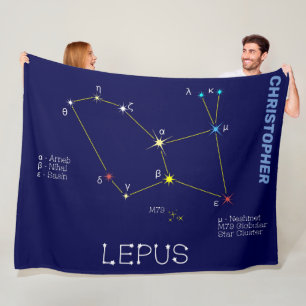 Southern Hemisphere Constellation Lepus Fleece Deken