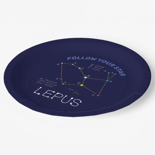 Southern Hemisphere Constellation Lepus Papieren Bordje (Gekanteld)