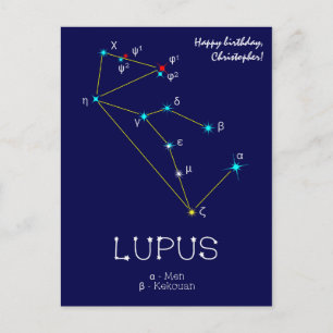 Southern Hemisphere Constellation Lupus Briefkaart