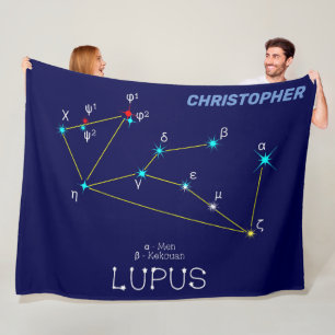 Southern Hemisphere Constellation Lupus Fleece Deken