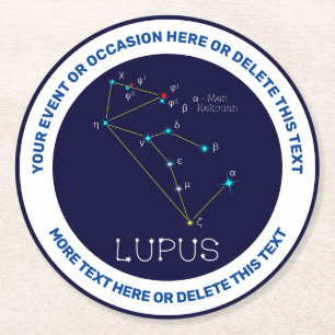 Southern Hemisphere Constellation Lupus Ronde Kartonnen Onderzetter