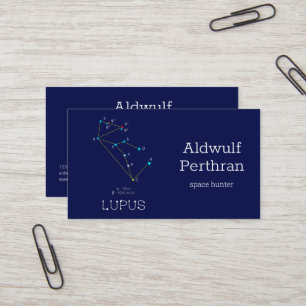 Southern Hemisphere Constellation Lupus Visitekaartje