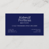 Southern Hemisphere Constellation Lupus Visitekaartje (Achterkant)