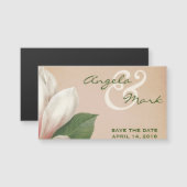 Southern Magnolia Flower Save Date | Antiek blos (Voorkant / Achterkant)