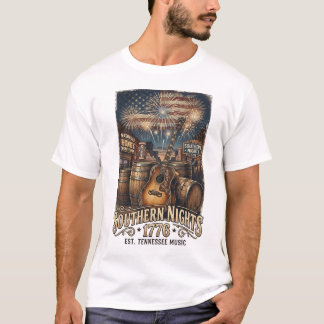 Southern Nights 1776 Nashville Gitaar Whiskey. T-shirt