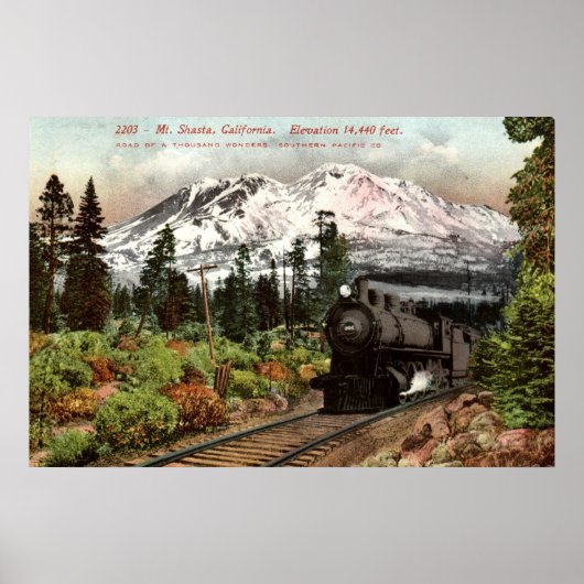 Southern Pacific Mt. Shasta 1912  Poster (Voorkant)