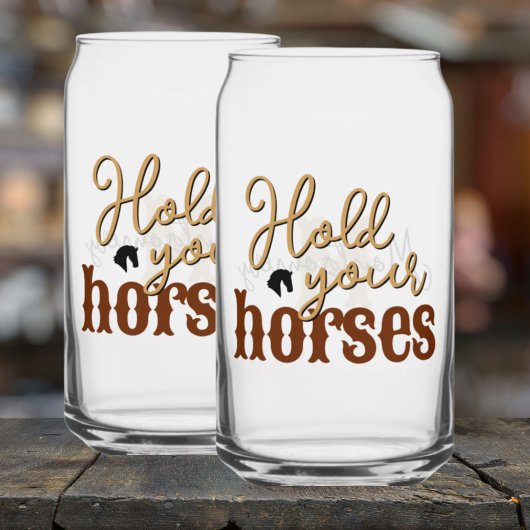 Southern Quote Houd Uw Paarden Stijlvol Tan Blikvorm Glas