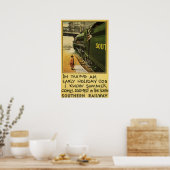 Southern Railway Summer Holiday Old Travel Poster (Cuisine)