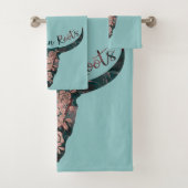 Southern Roots Country Longhorn Rose & Green (En situation)