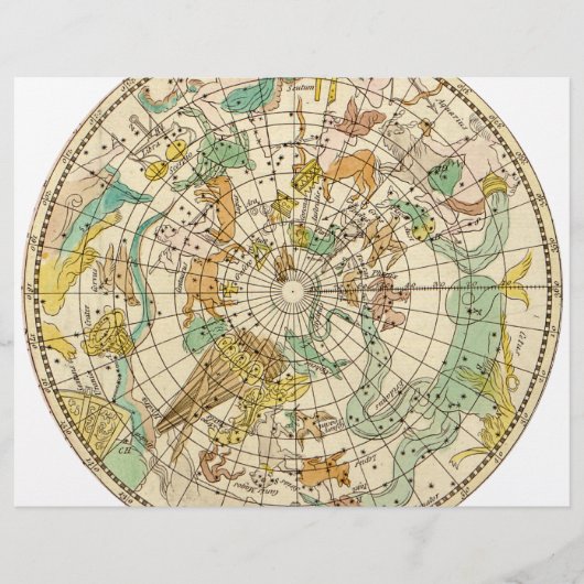 Southern Sky Star Chart and Constellations Map Flyer (Voorkant)